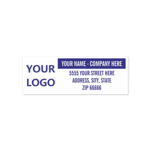 Upload uw logo naam adres kleur stempel voorbeeld (Design)