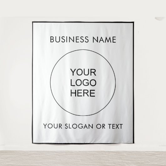 Upload uw Logo naar Verticaal Extra Grote Achtergr Wandkleed (Voorkant)