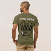 Upload uw Logo Photo Afbeelding Custom Personalize T-shirt (Achterkant volledig)