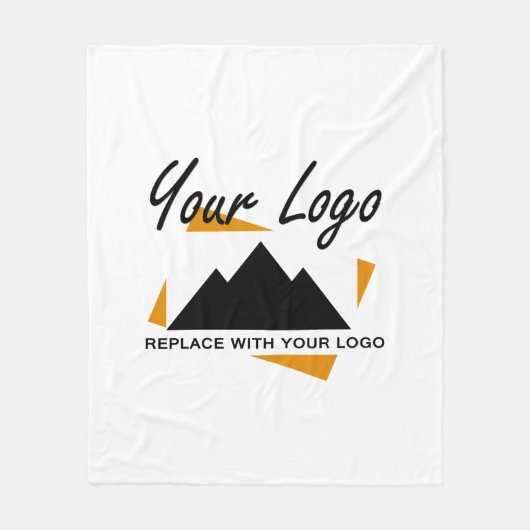 Upload Uw Logo Photo Collage Retro Pattern toevoeg Fleece Deken (Voorkant)