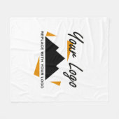 Upload Uw Logo Photo Collage Retro Pattern toevoeg Fleece Deken (Voorkant (Horizontaal))