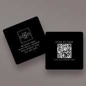 Upload uw Logo QR Code Generator Custom Modern Vierkante Visitekaartje