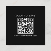 Upload uw Logo QR Code Generator Custom Modern Vierkante Visitekaartje (Achterkant)