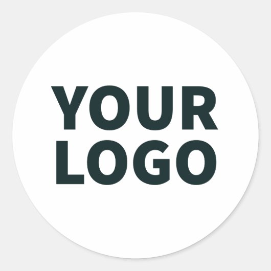 Upload uw Logo Ronde Sticker (Voorkant)