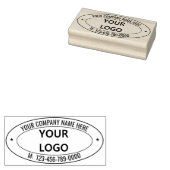 Upload uw logo rubber stempel voeg tekst informati (Gestempeld)