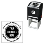 Upload Uw Logo Sociale Media & Website van het Bed Zelfinktende Stempel (In situ)