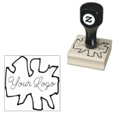 Upload uw Logo Square Business Logo Rubberstempel (Gestempeld)