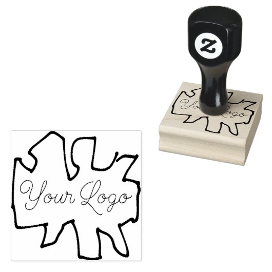 Upload uw Logo Square Business Logo Rubberstempel (Gestempeld)