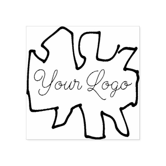 Upload uw Logo Square Business Logo Rubberstempel (Afrduk)