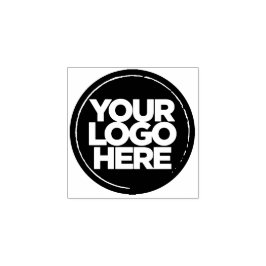 Upload uw Logo | Square Round Business Logo Rubberstempel