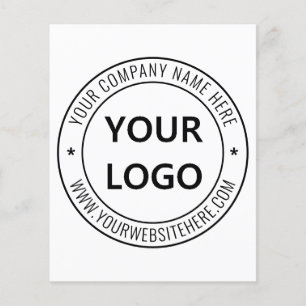 Upload uw logo Tekst Promotionele flyers voorbeeld