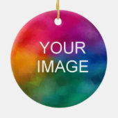 Upload Uw Logo van het Afbeelding van de Foto Embl Keramisch Ornament (Achterkant)