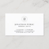 Upload Uw Logo van het Bedrijf hier Moderne Sjablo Visitekaartje (Achterkant)