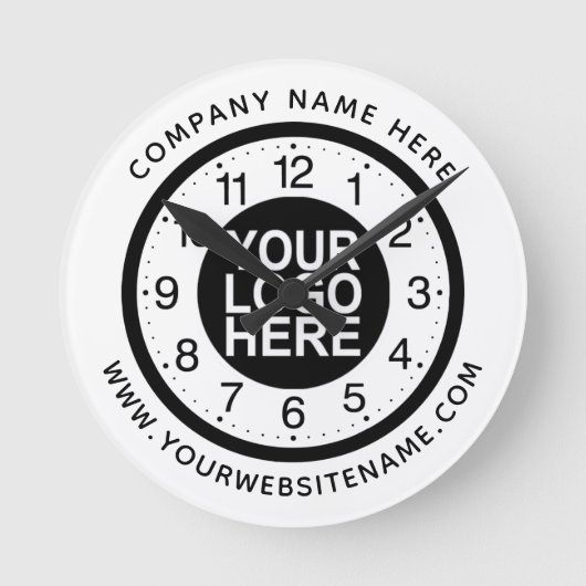 Upload Uw Logo van het Bedrijf Ronde Klok (Voorkant)