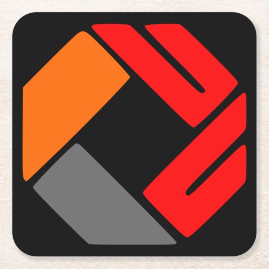 Upload uw logo vierkant papieren onderzetter (Voorkant)