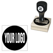Upload uw Logo, vierkant rondewerk Logo Rubberstempel (Gestempeld)