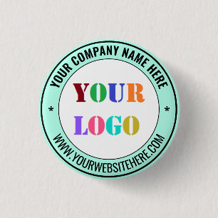 Upload uw logo Voeg naam info promotieknop toe Ronde Button 3,2 Cm