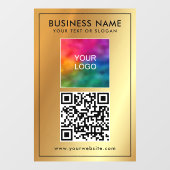 Upload uw logo Voeg tekst toe QR-code sjabloon Gou Raamsticker (Vel)