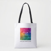 Upload uw Logo Voeg webadres toe Schouder Tote Bag (Voorkant)