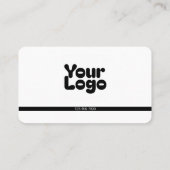 Upload uw Logo | Wit & Zwart (bewerkbaar) Visitekaartje (Achterkant)