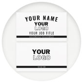 Upload uw Logo | Wit & Zwart (bewerkbaar) Visitekaartje