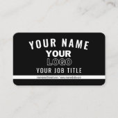 Upload uw Logo | Zwart-wit (bewerkbaar) Visitekaartje (Voorkant)