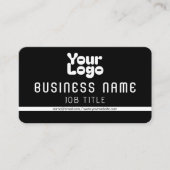 Upload uw Logo | Zwart-wit (bewerkbaar) Visitekaartje (Voorkant)