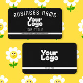 Upload uw Logo | Zwart-wit (bewerkbaar) Visitekaartje