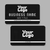 Upload uw Logo | Zwart-wit (bewerkbaar) Visitekaartje