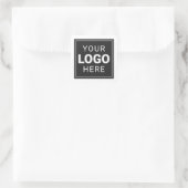 Upload uw merklogo vierkante sticker (Tas)