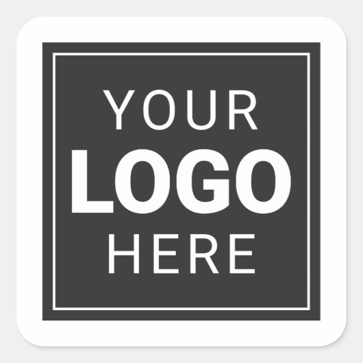 Upload uw merklogo vierkante sticker (Voorkant)