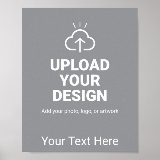 Upload uw ontwerp en aangepast bericht poster (Voorkant)
