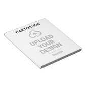 Upload uw ontwerp en tekst notitieblok (Schuin)
