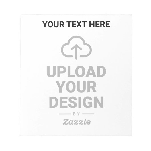 Upload uw ontwerp en tekst notitieblok (Voorkant)