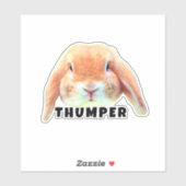 Upload uw pagina Bunny Face en Name Persoonlijk Sticker (Vel)