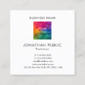 Upload Uw Professionele BedrijfsLogo Vierkante Visitekaartje (Achterkant)