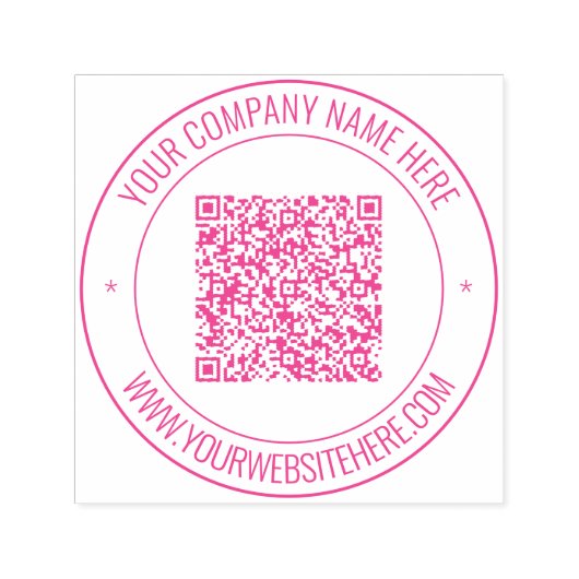 Upload uw QR-code Aangepaste tekst Zelfinkende ste Zelfinktende Stempel (Design)