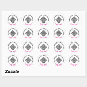 Upload uw QR-code aangepaste tekststickers voorbee Ronde Sticker (Vel)