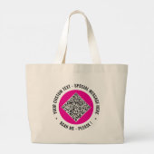 Upload uw QR-code boodschappentas voorbeeld aangep Grote Tote Bag (Achterkant)