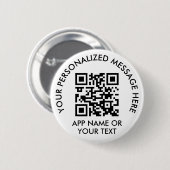Upload uw QR-code Eenvoudige betaalapp of website Ronde Button 5,7 Cm (Voorkant /achterkant)