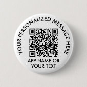 Upload uw QR-code Eenvoudige betalings-app of webs Ronde Button 5,7 Cm (Voorkant)