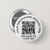 Upload uw QR-code Eenvoudige betalings-app of webs Ronde Button 5,7 Cm (Voorkant /achterkant)