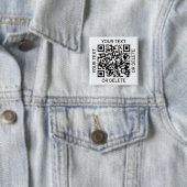 Upload uw QR-code Eenvoudige website of betaalapp Vierkante Button 5,1 Cm (In situ)