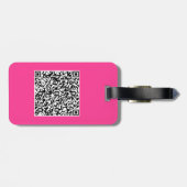 Upload uw QR-code en fotokofferlabel Bagagelabel (Achterkant horizontaal)