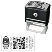 Upload uw QR-code & Logo Modern Promotional Zelfinktende Stempel (In situ)