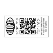 Upload uw QR-code & Logo Modern Promotional Zelfinktende Stempel (Design)