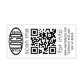 Upload uw QR-code & Logo Modern Promotional Zelfinktende Stempel