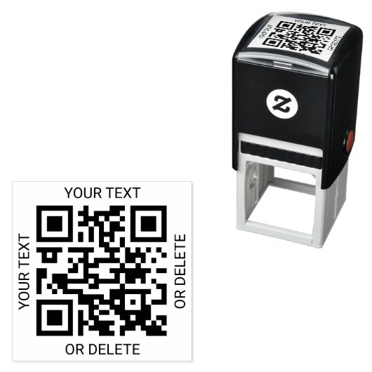 Upload uw QR-code Modern Promotional Business Zelfinktende Stempel (In situ)