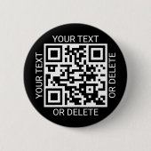 Upload uw QR-code Moderne website of betaalapp Ronde Button 5,7 Cm (Voorkant)