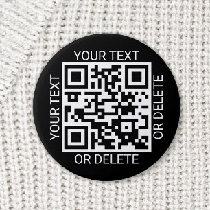 Upload uw QR-code Moderne website of betaalapp Ronde Button 5,7 Cm